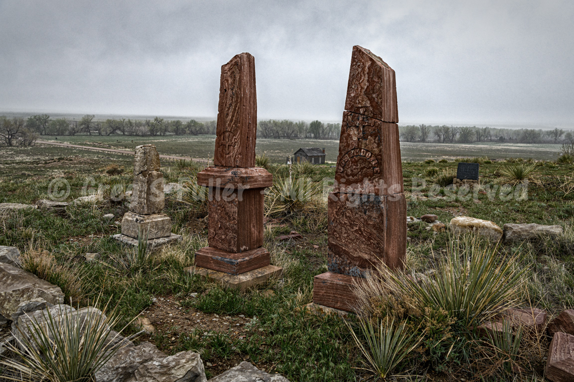 The Doyle's Resting in Peace above the Doyle Settlement & Schoolhouse - Pueblo County, Colorado