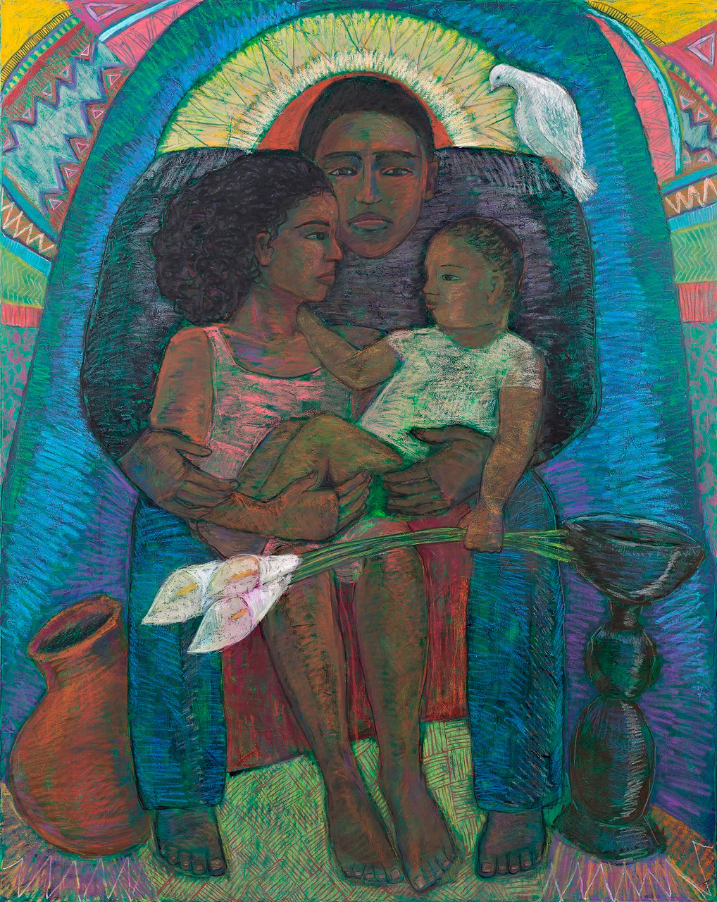 Devyn Leonor Briggs, Familia Sagrada (Holy Family), 48x60 in