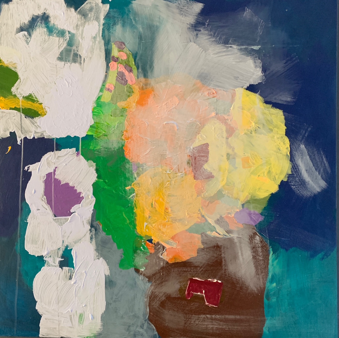 Femi J Johnson, Blues For A Hip King, 36x36, 2019