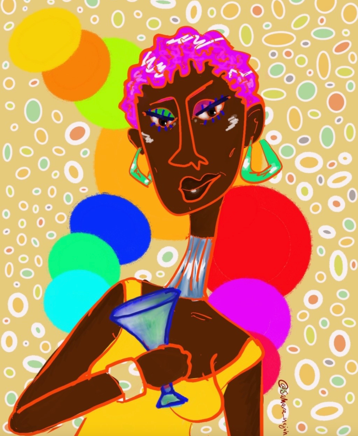 Najah Springer, My life in color, Digital Art, 18 x 24 in, 2021