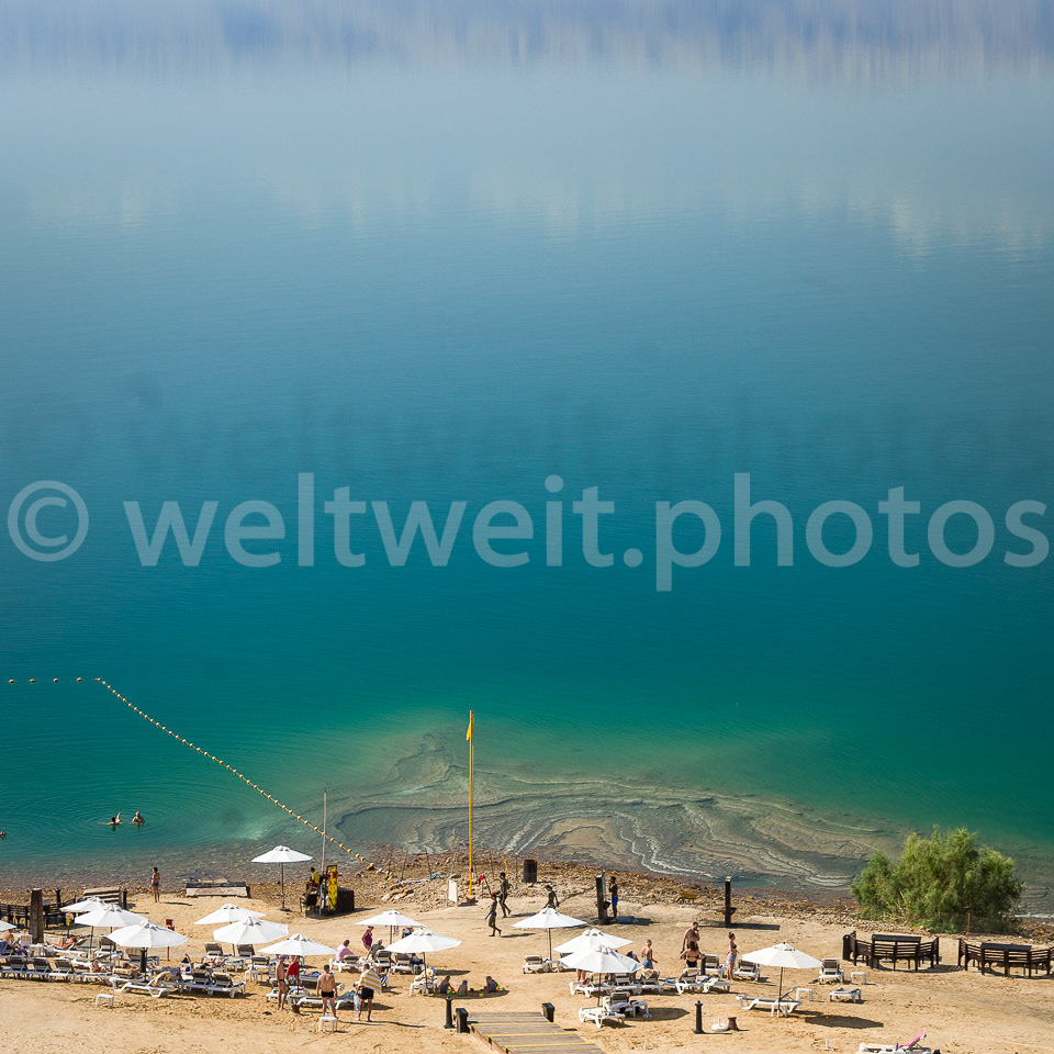Badestelle. Totes Meer, Jordanien
