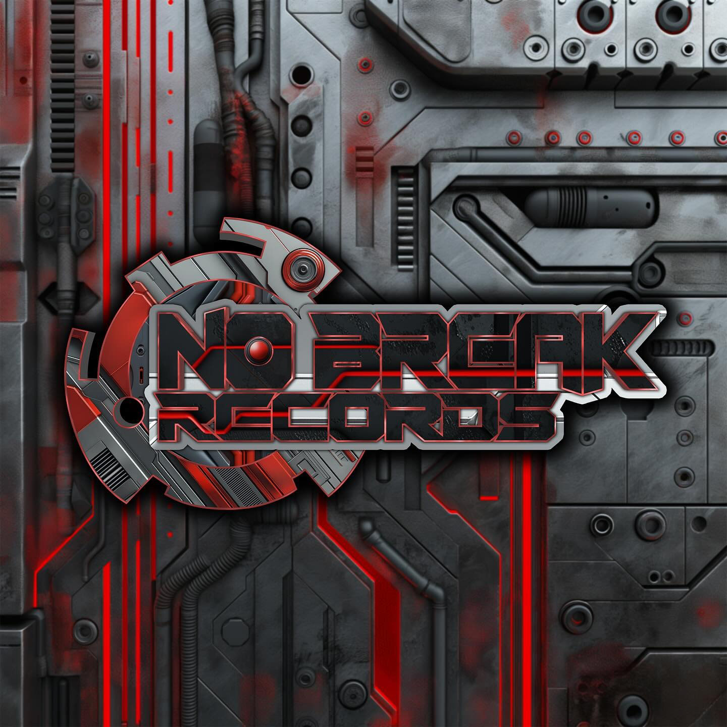 No Break Records | Mecha Parts Logo | Original Design