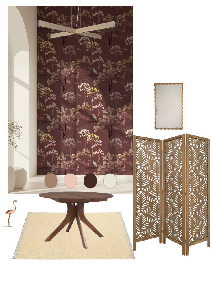 Floral Wallpaper for Modern Dining Rooms