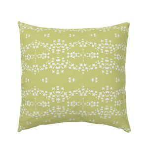 Bohemian Marks on Lime Green Pillow