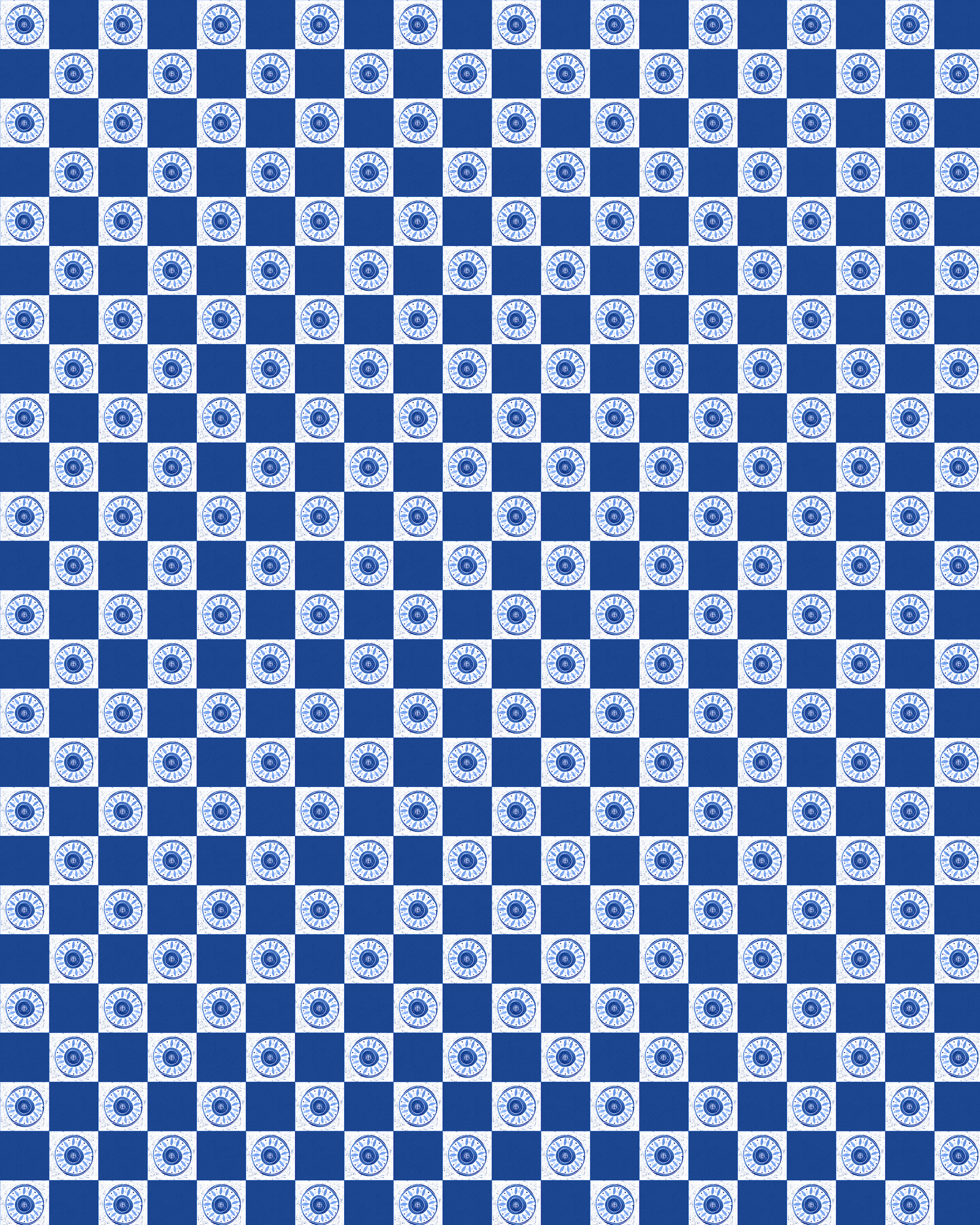 Blue and White Check