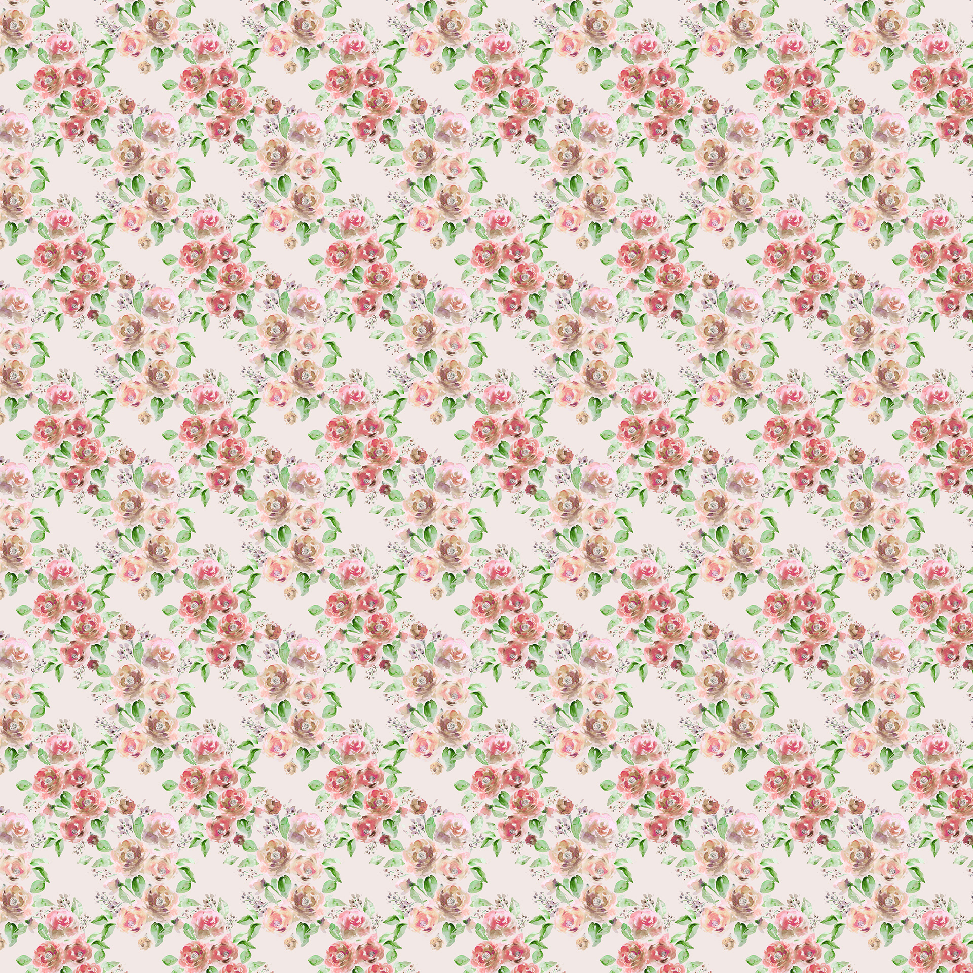 Vintage Garden Roses - pink and red