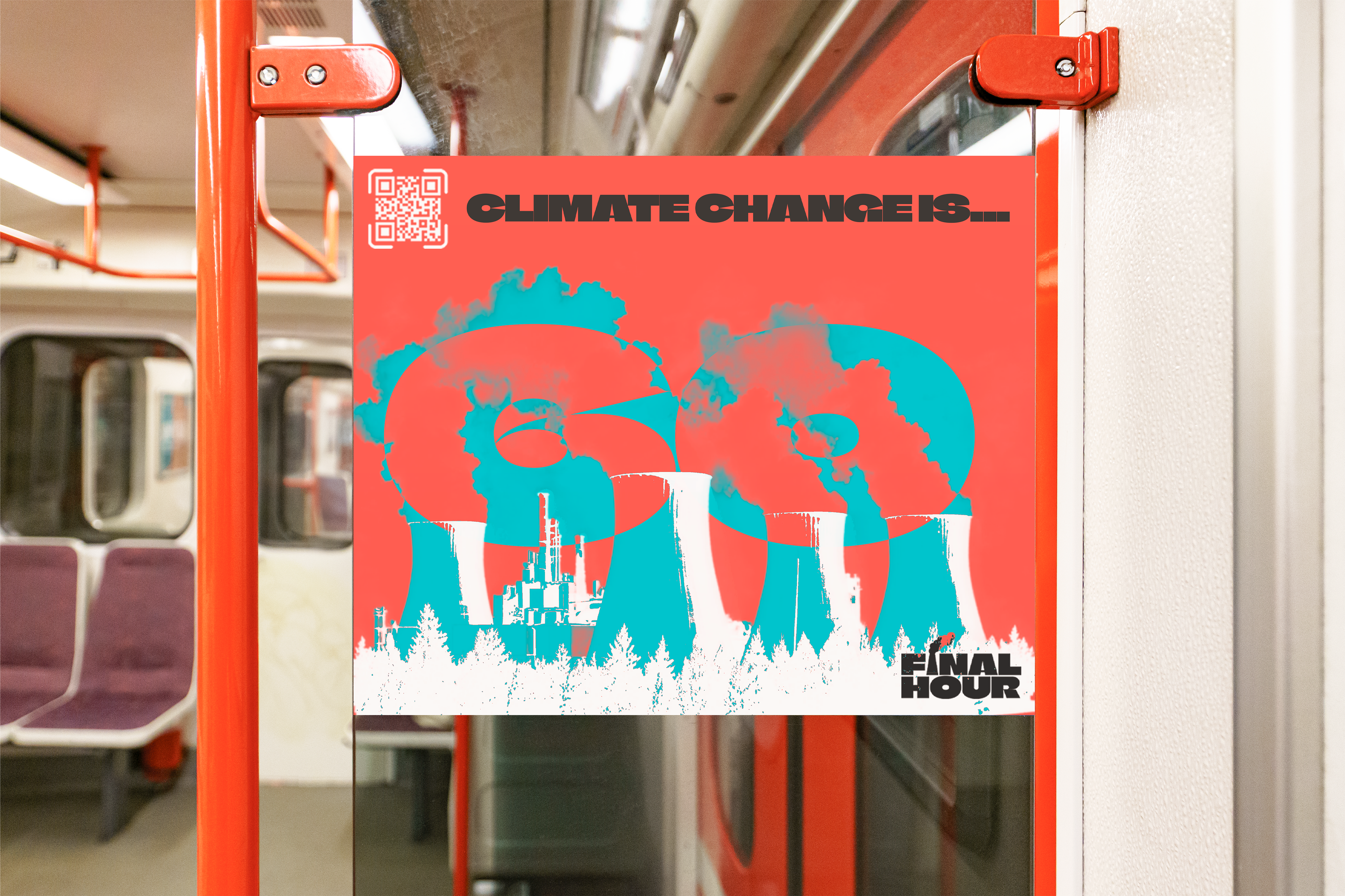 Bus Signage - Scan to Download App