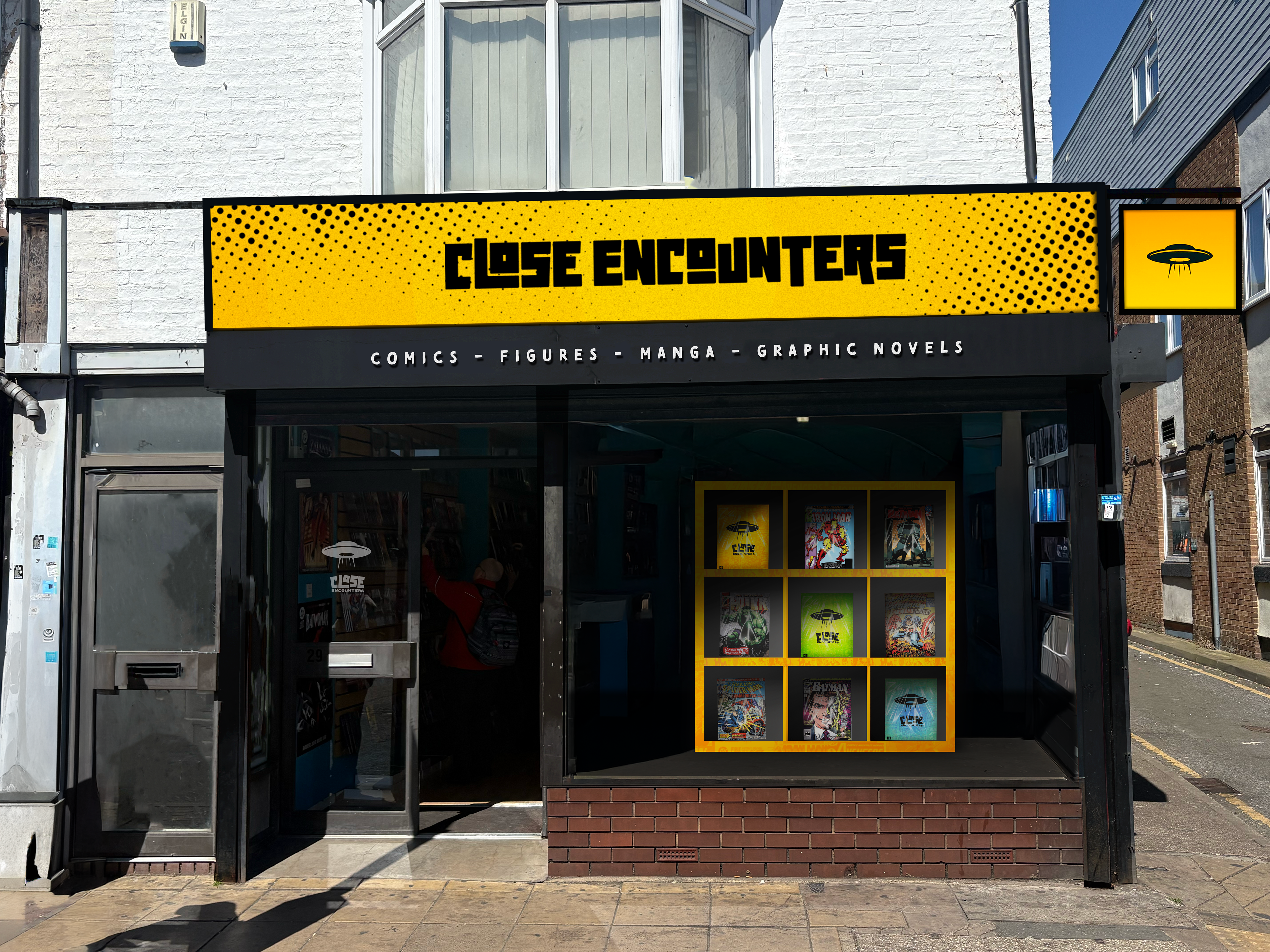Comic Store Front