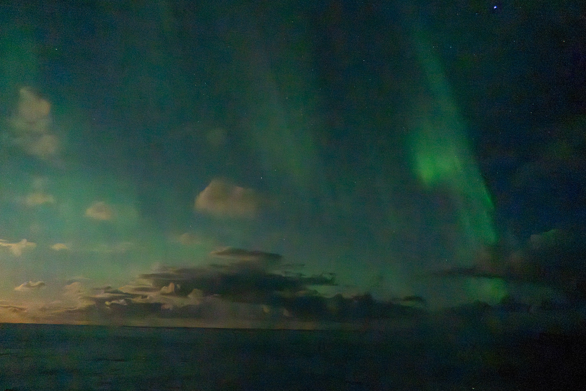 Northern Lights at sea