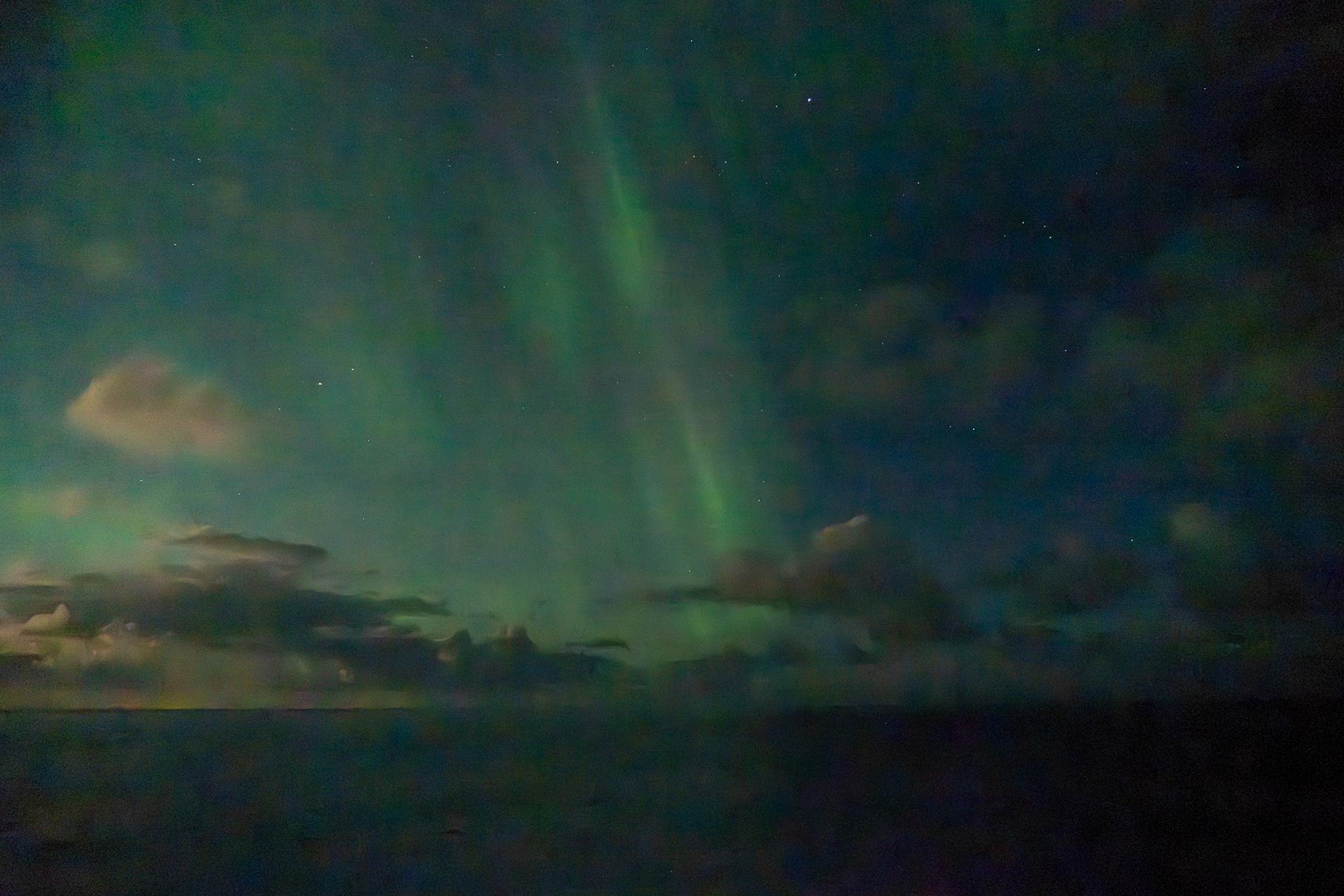Northern Lights at sea