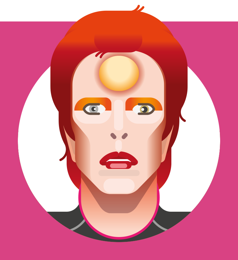 David Bowie as Ziggy Stardust