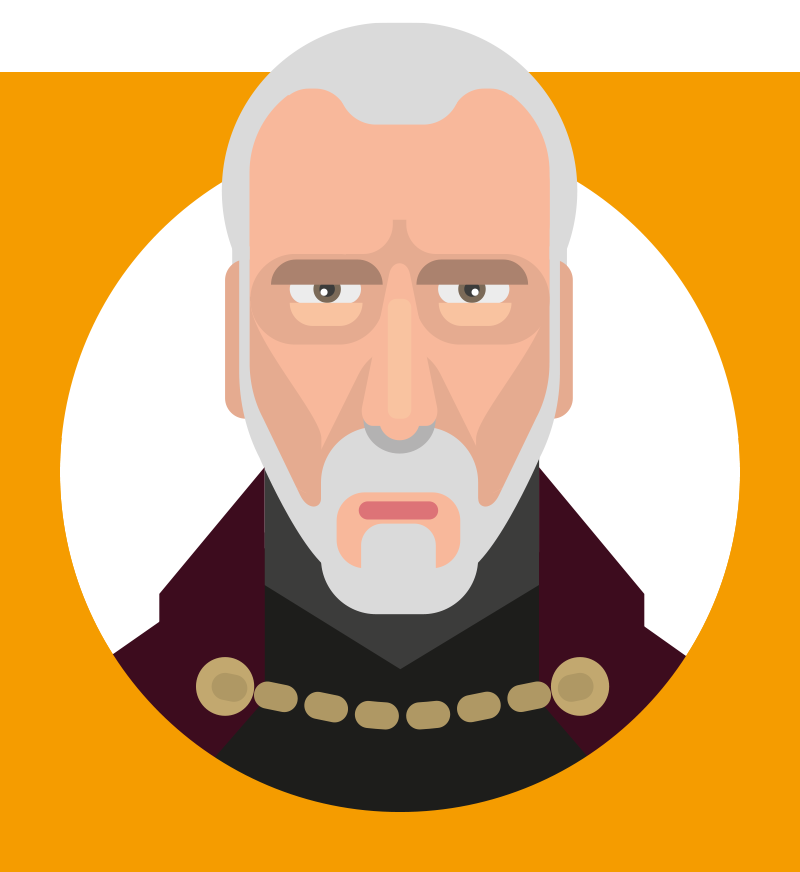 Christopher Lee as Count Dock in Star Wars