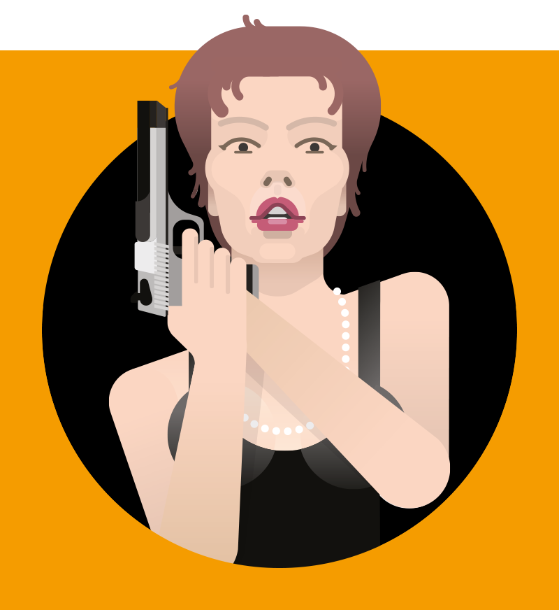 Anne Parillaud as Nikita in La Femme Nikita