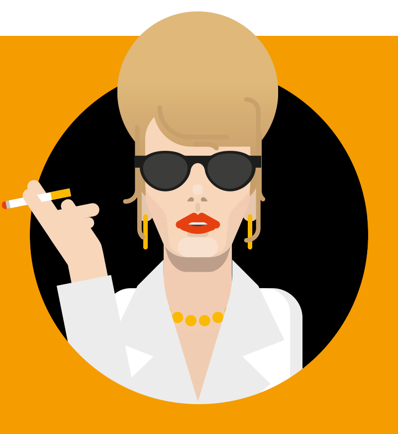 Joanna Lumley as Patsy Stone in Absolutely Fabulous