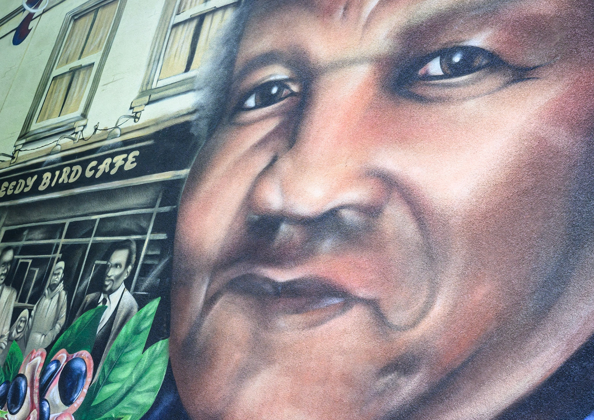 I took this series of photos for the I Will Tell Film Festival. They wanted pictures documenting the Bristol Bus Boycott artwork in the city, and in particular the Seven Saints of St Pauls murals by artist Michelle Cutis and muralists Paintsmiths.
