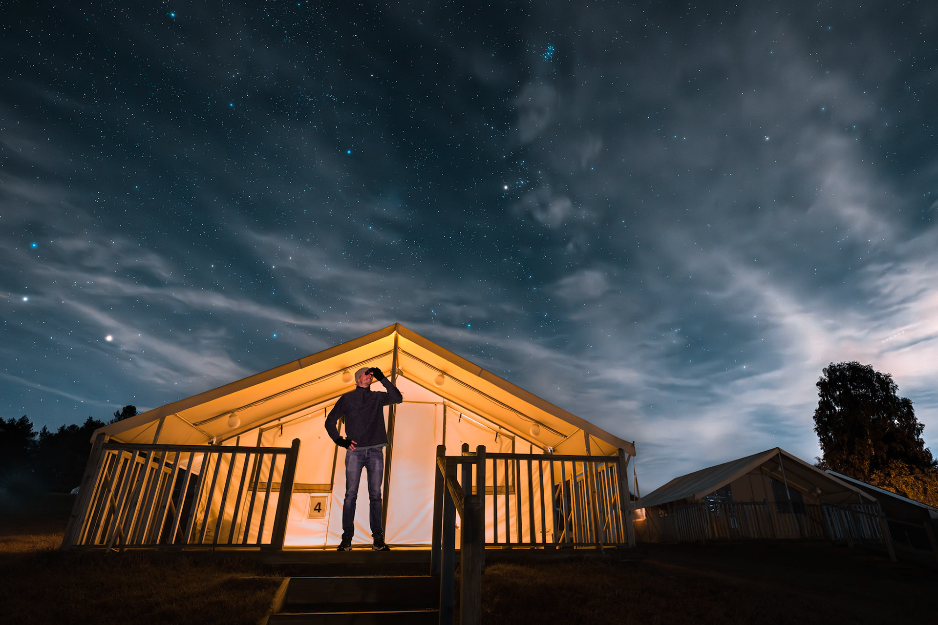 Stargazing at Bracelands Campsite in the Forest of Dean. October 2024.