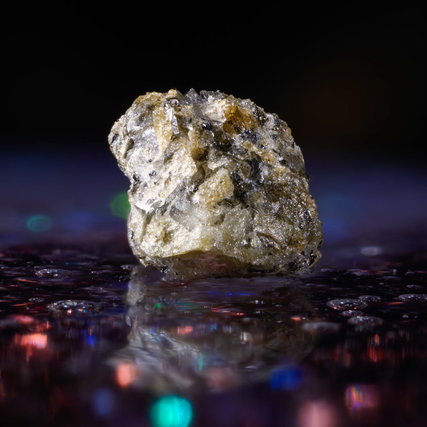Fragment of Martian meteorite NWA6710. Focus-stack of 19 photos.