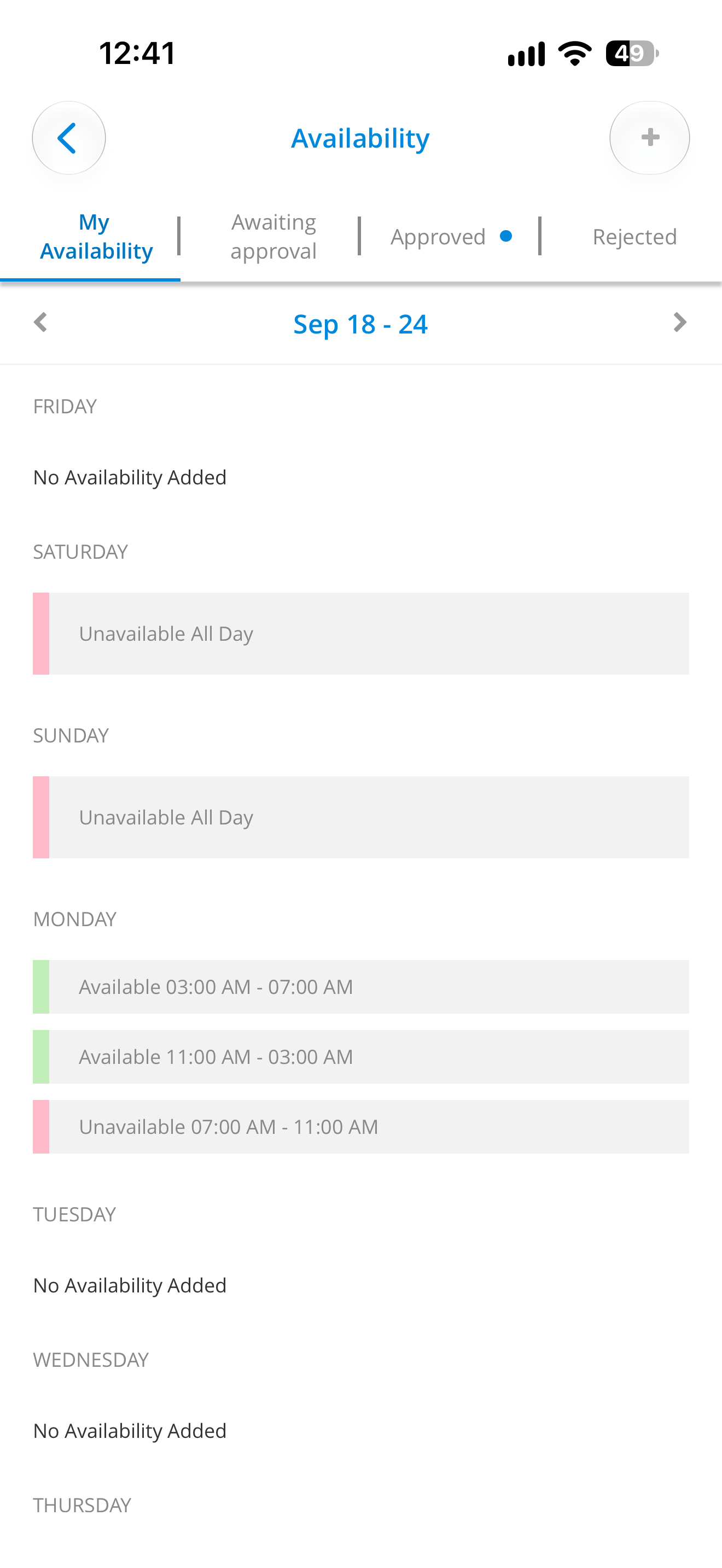 Existing Calendar UI