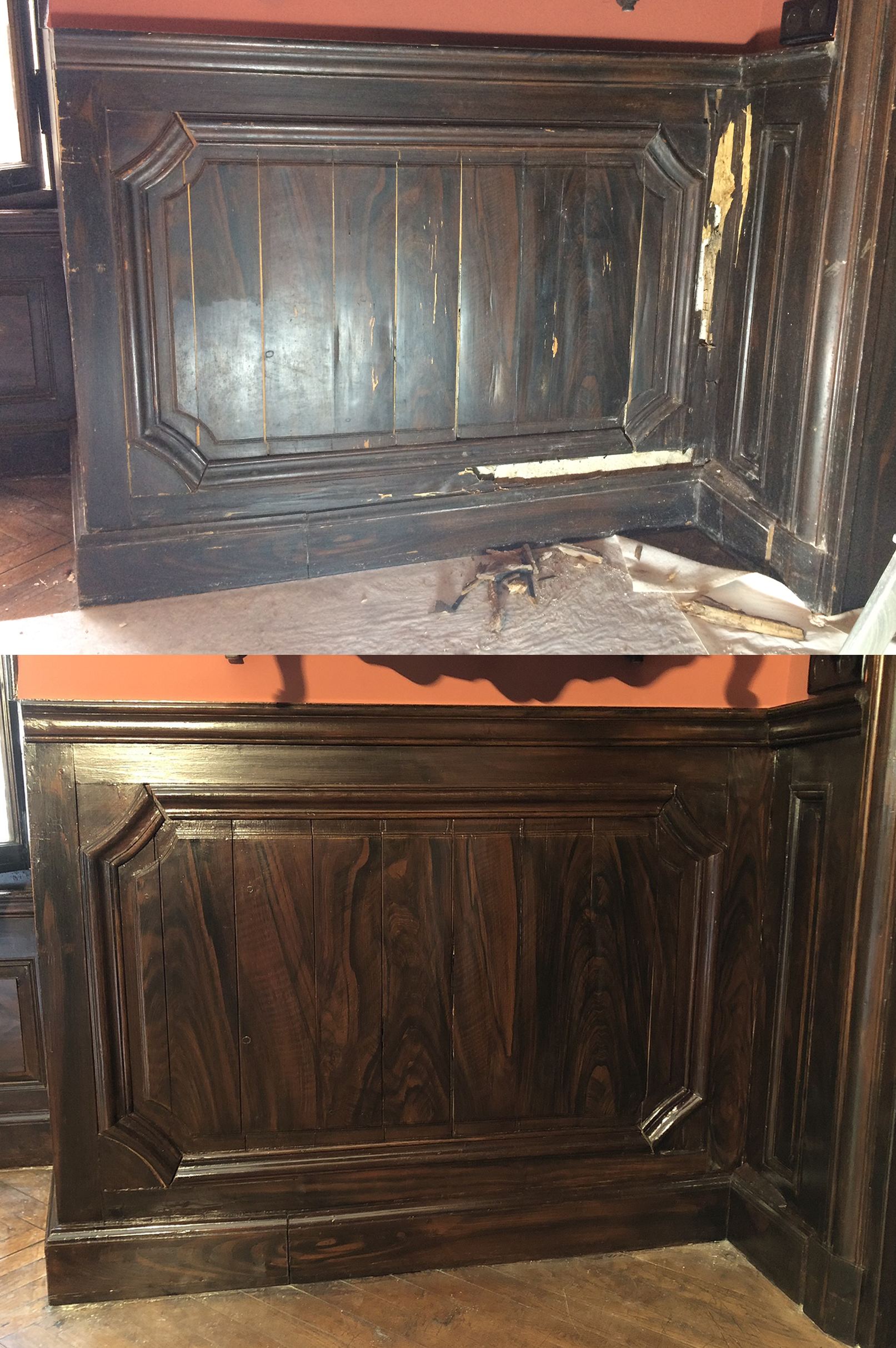 Restauration de boiseries peintes 