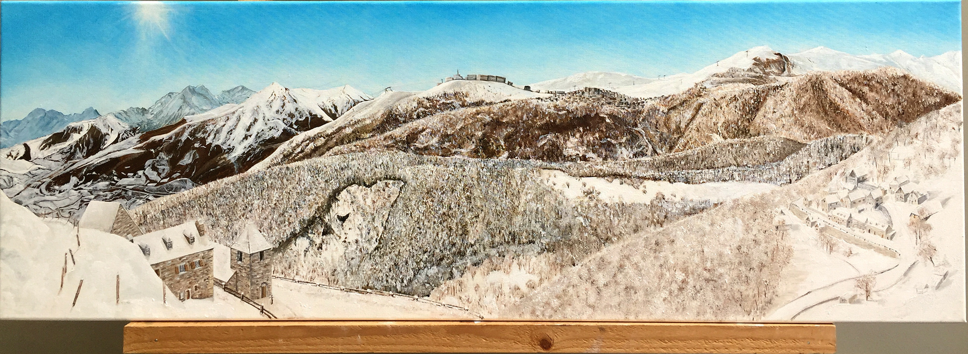 Décor de montagne ~ peinture à l'huile