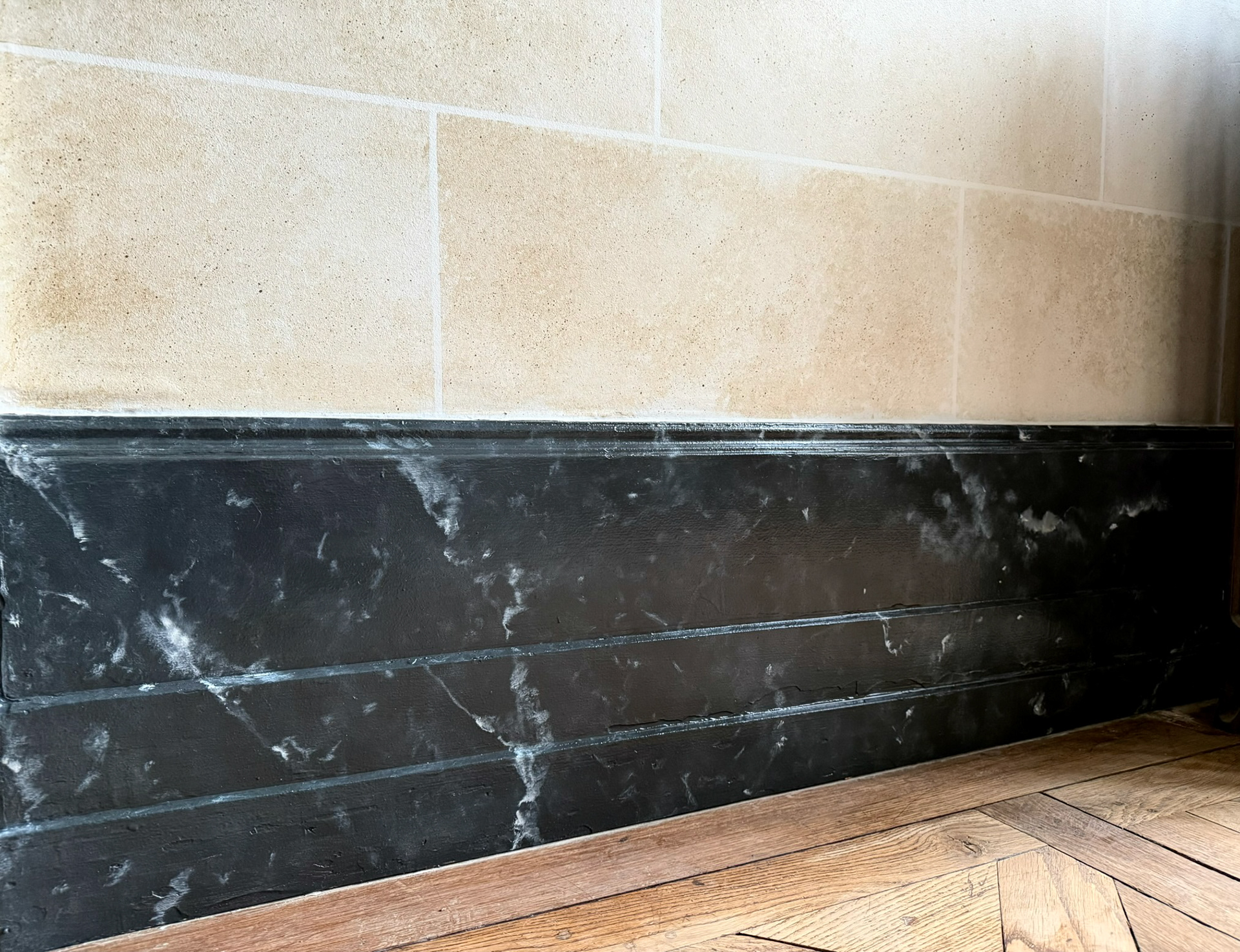 Peinture de faux-marbre - Plinthes