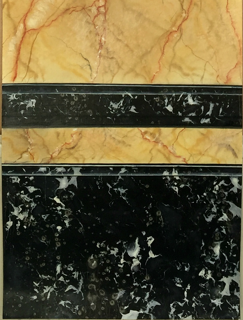 Imitation de marbre Jaune  Fleuri et marbre Saint-Anne