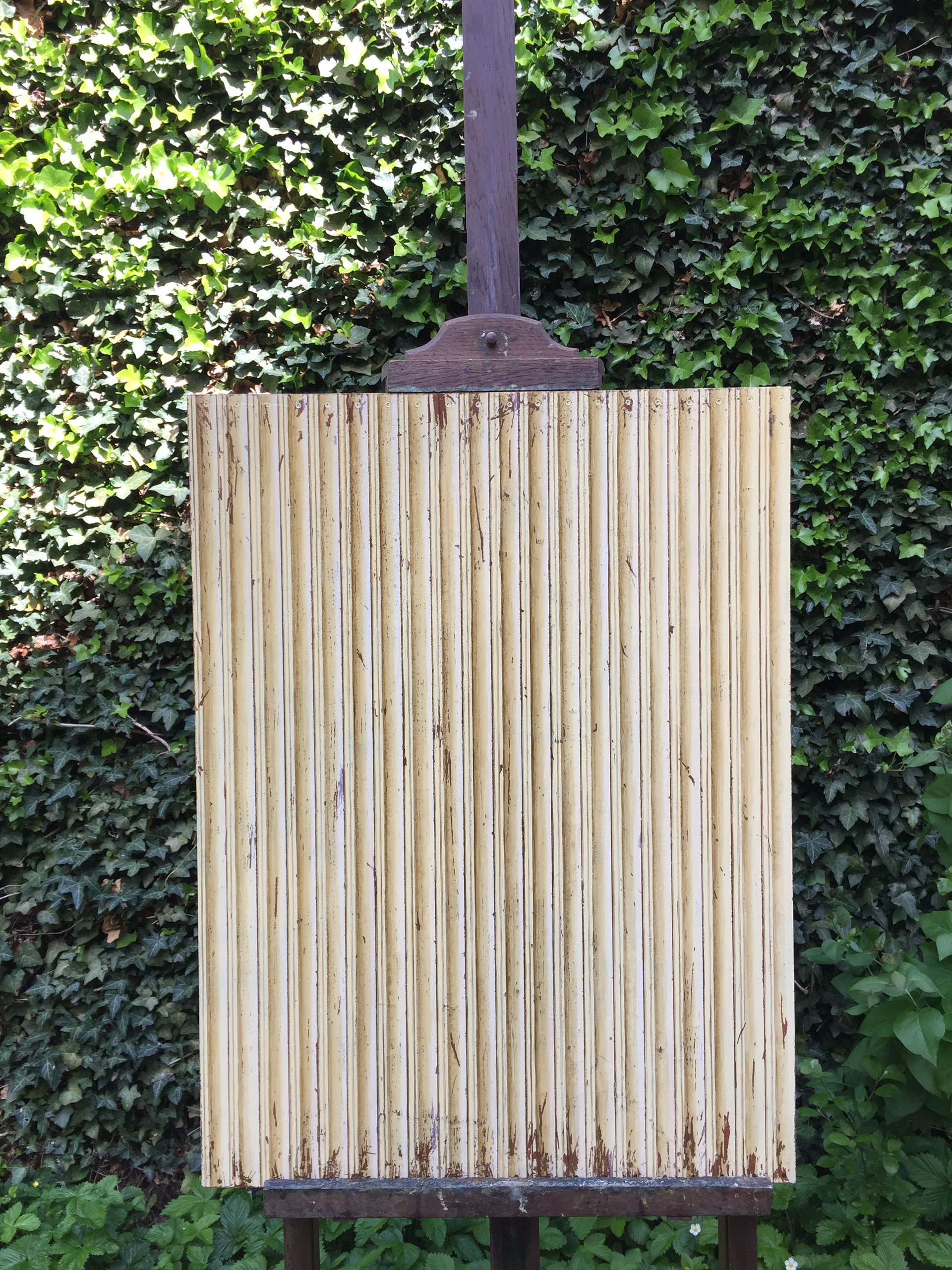 Trompe l'oeil de lattes de bois