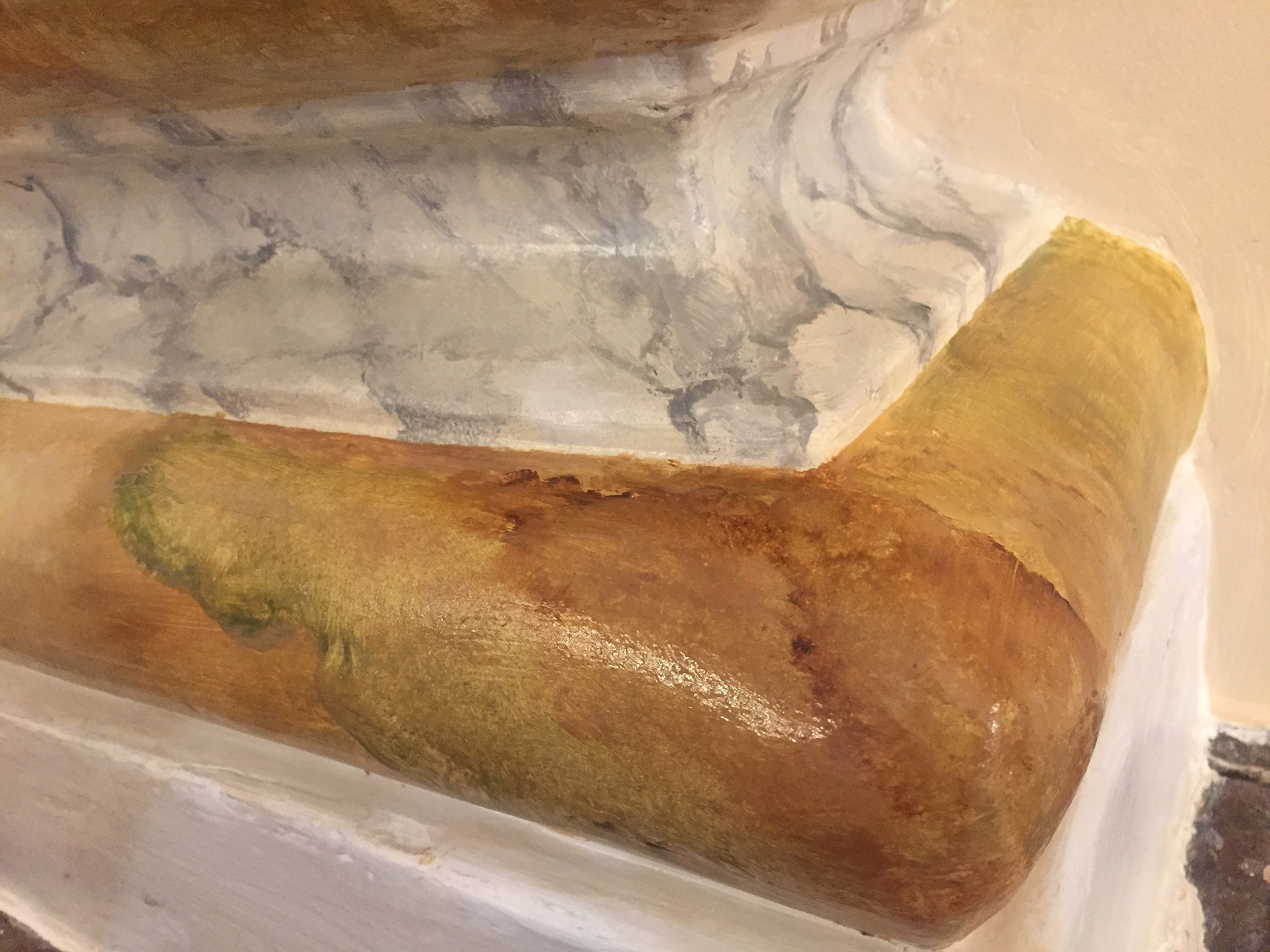 Onyx Vert et Blanc-Veiné - peinture à l'huile