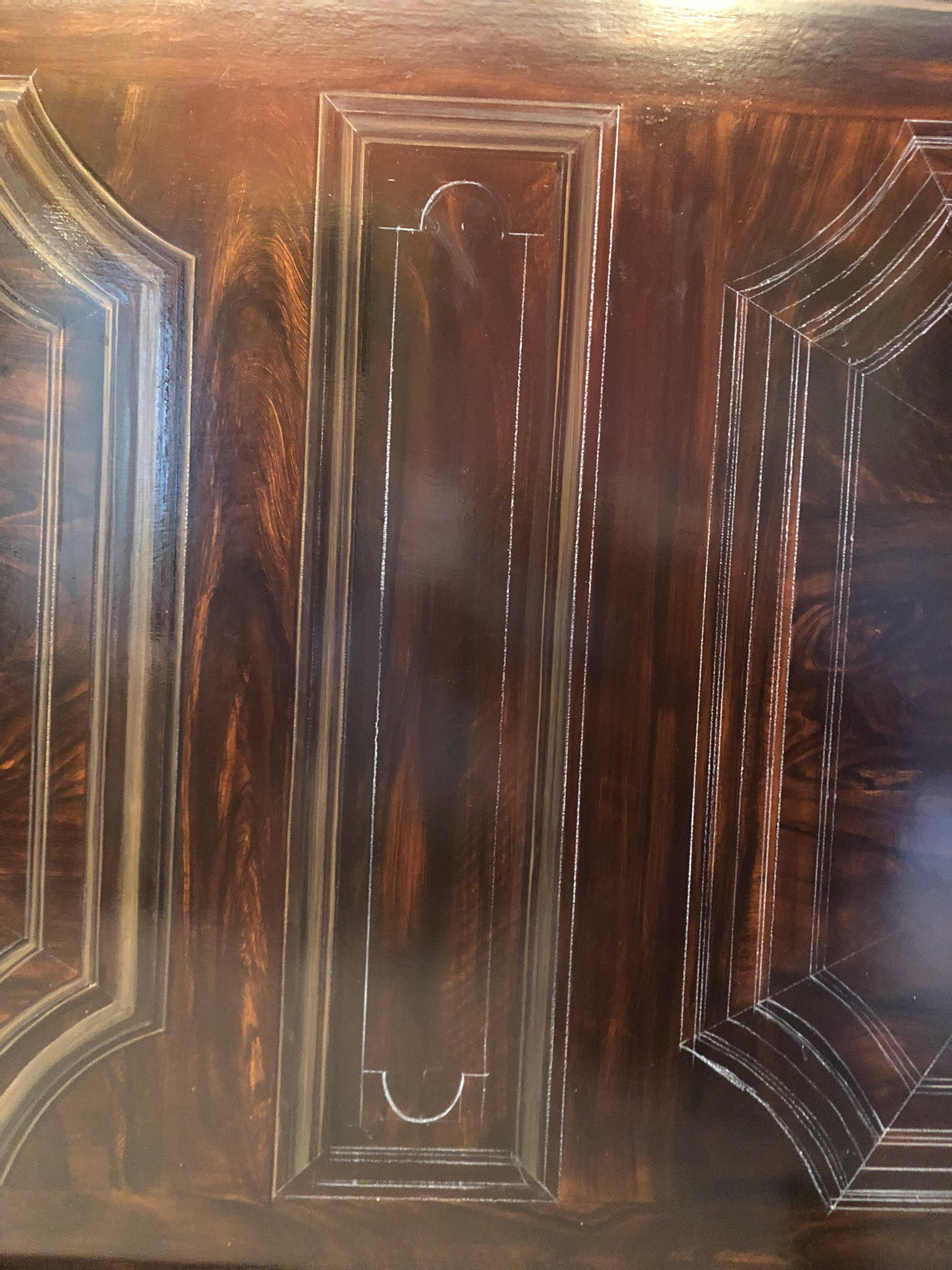 Création de lambris en Trompe-l'Oeil