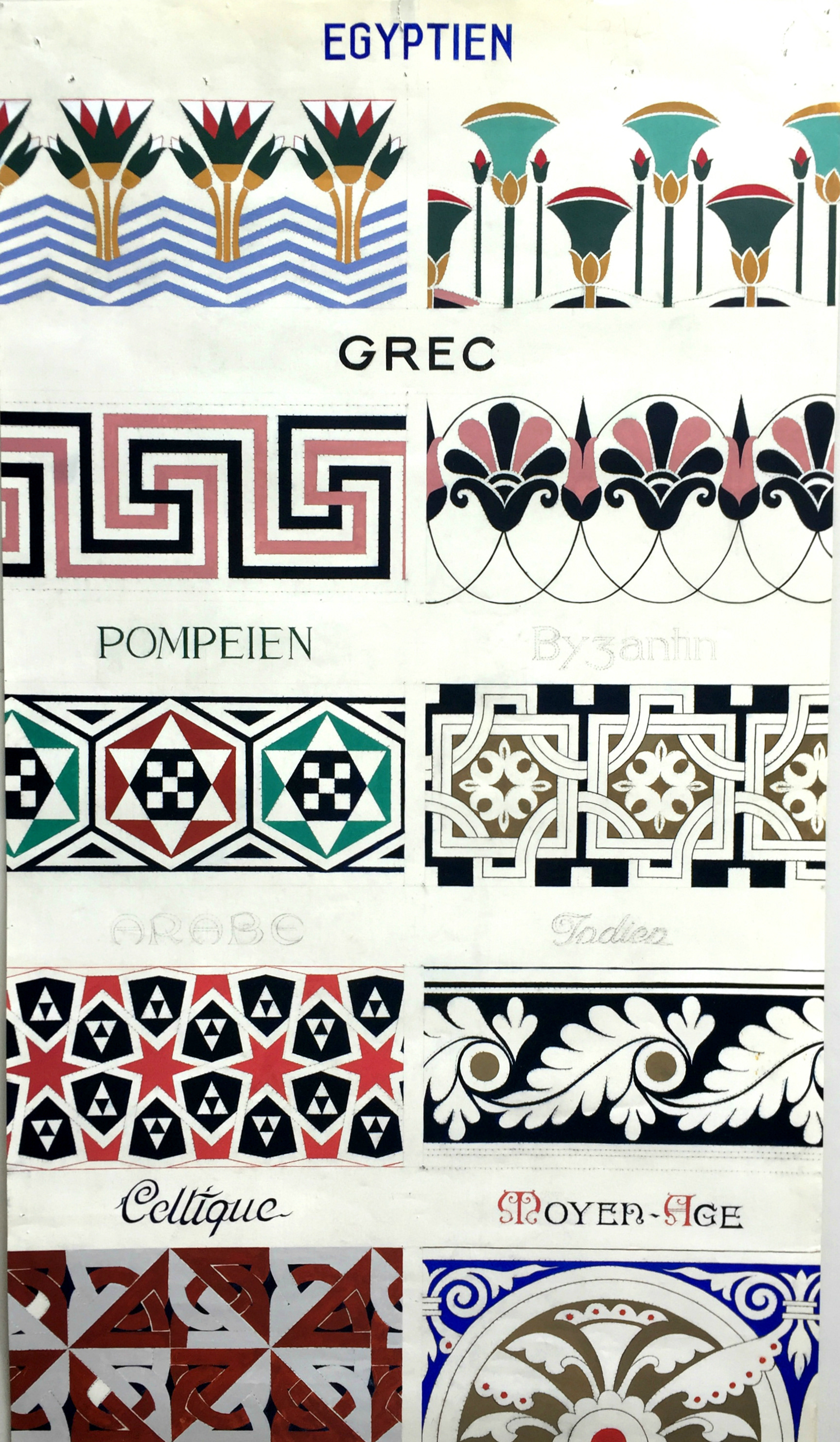 Modèles de frises décoratives