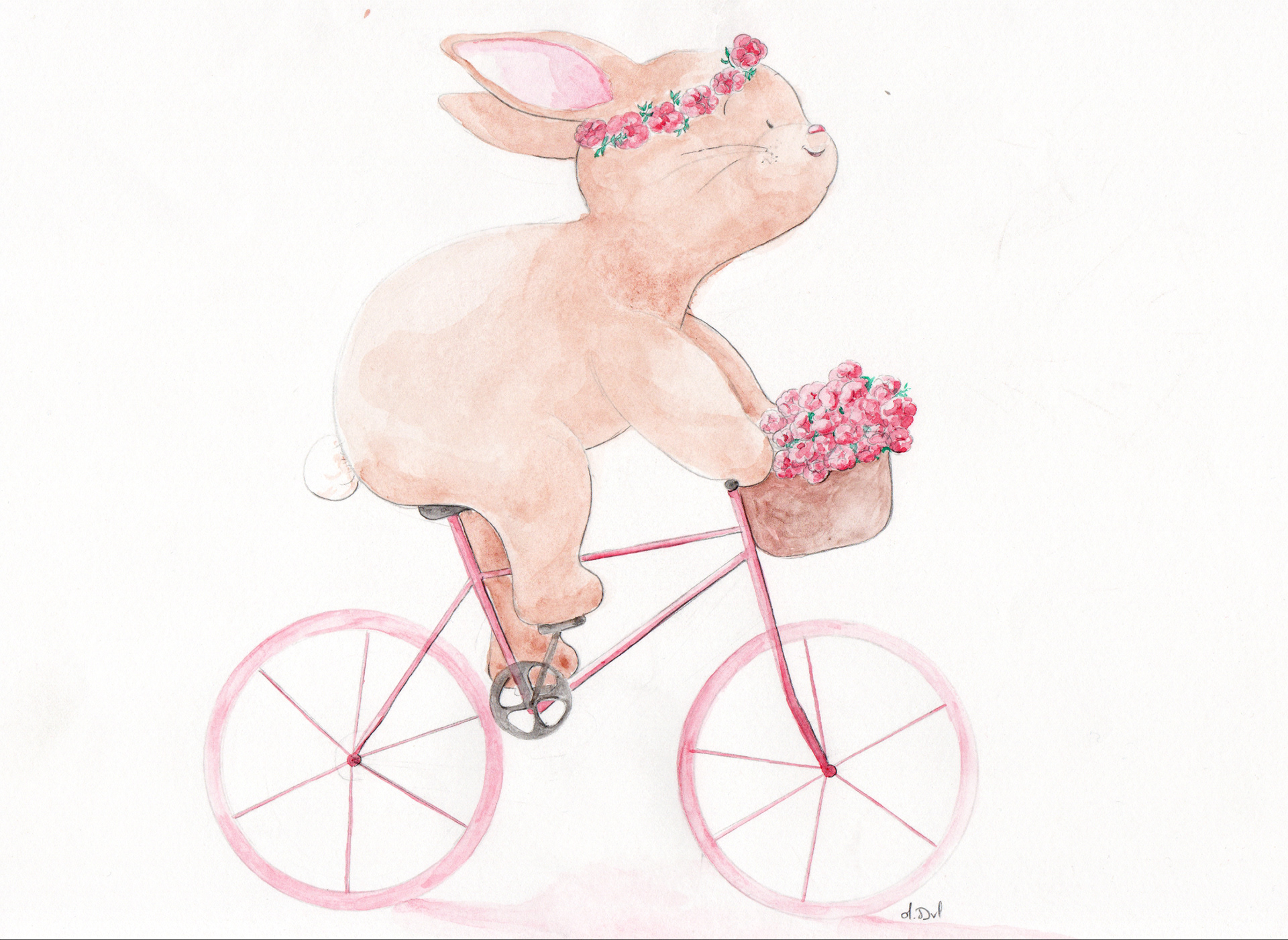 Lapine fleurie