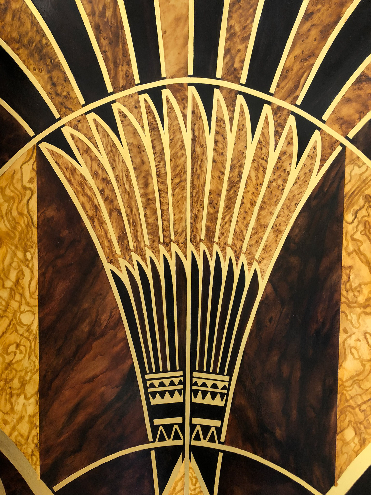 Peinture imitation marquetterie