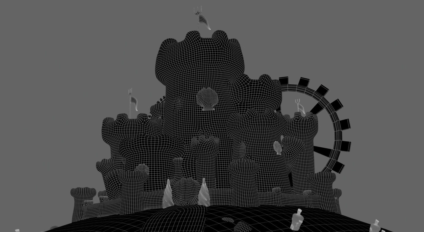 Wireframe of Neptune's Castle