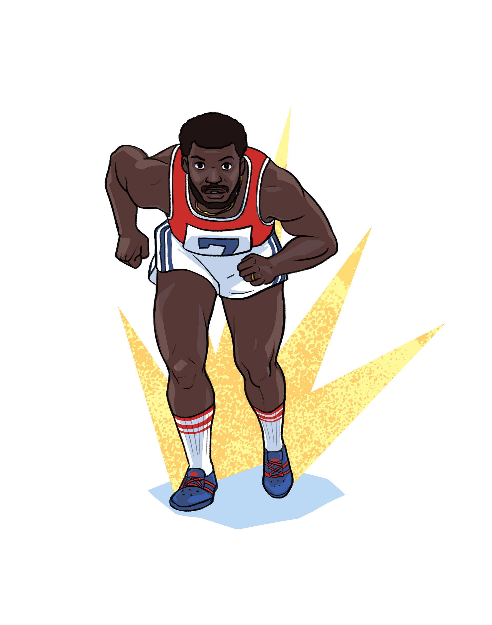 Illustration of Hasely Crawford