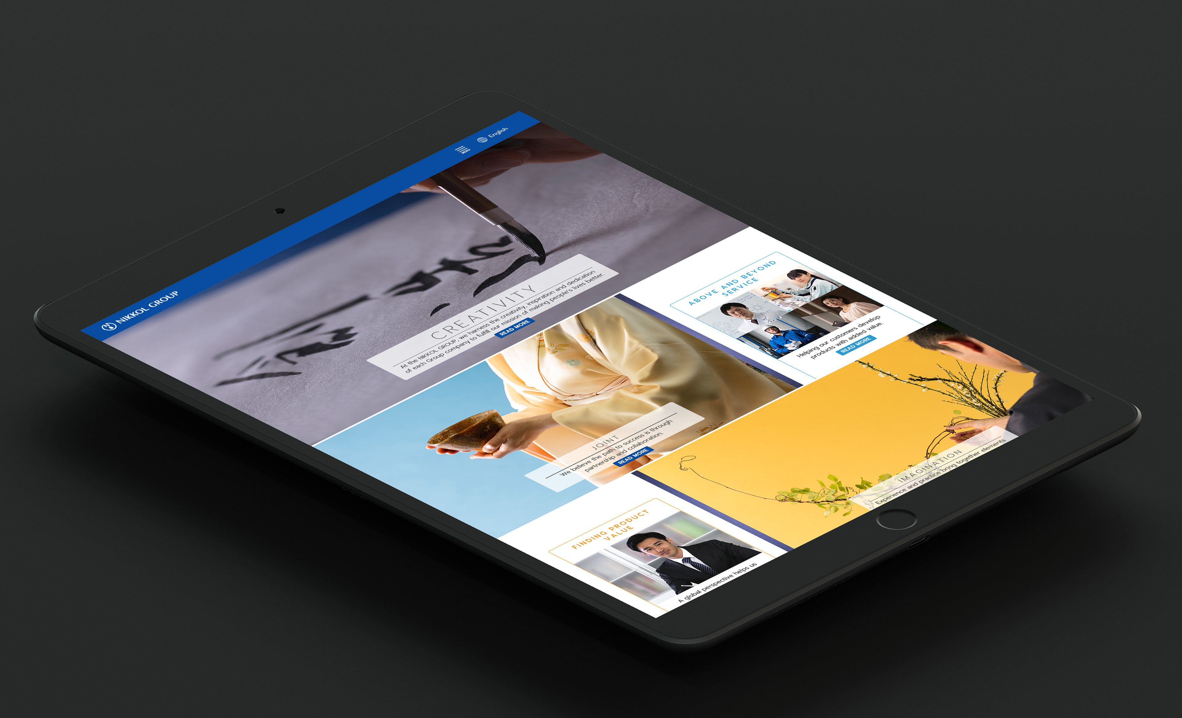 Website Tablet Version