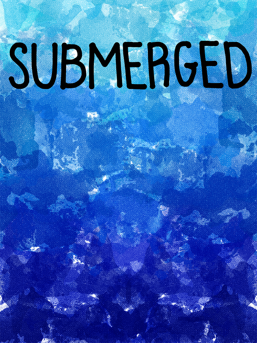 Watercolor: After we unanimously decided the first cover need to be a watercolor based, I tried my had at using some brushes to create an underwater gradient.