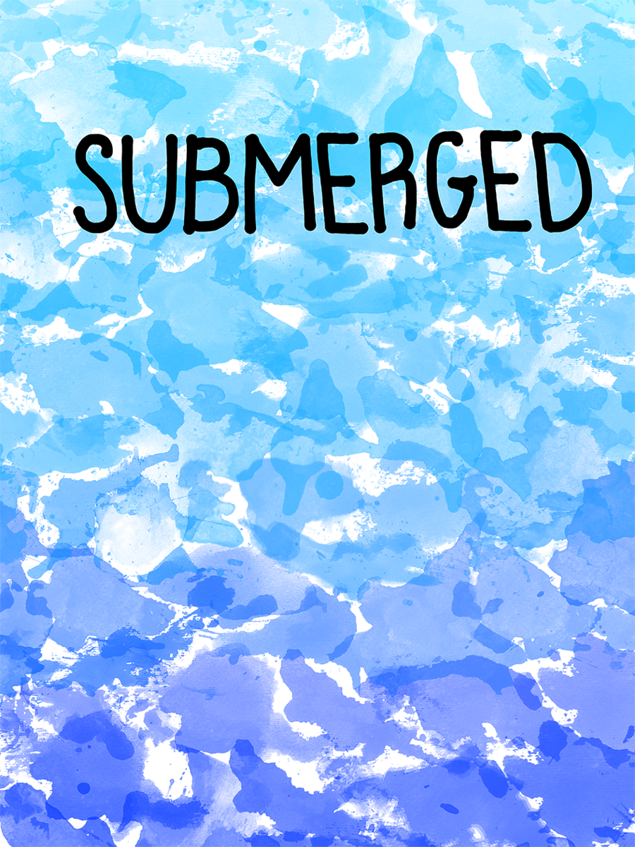 Take 2: After looking at the 3rd cover for a while, I decided it looked a bit too simple. I redid the cover using a greater density of watercolor splashes.