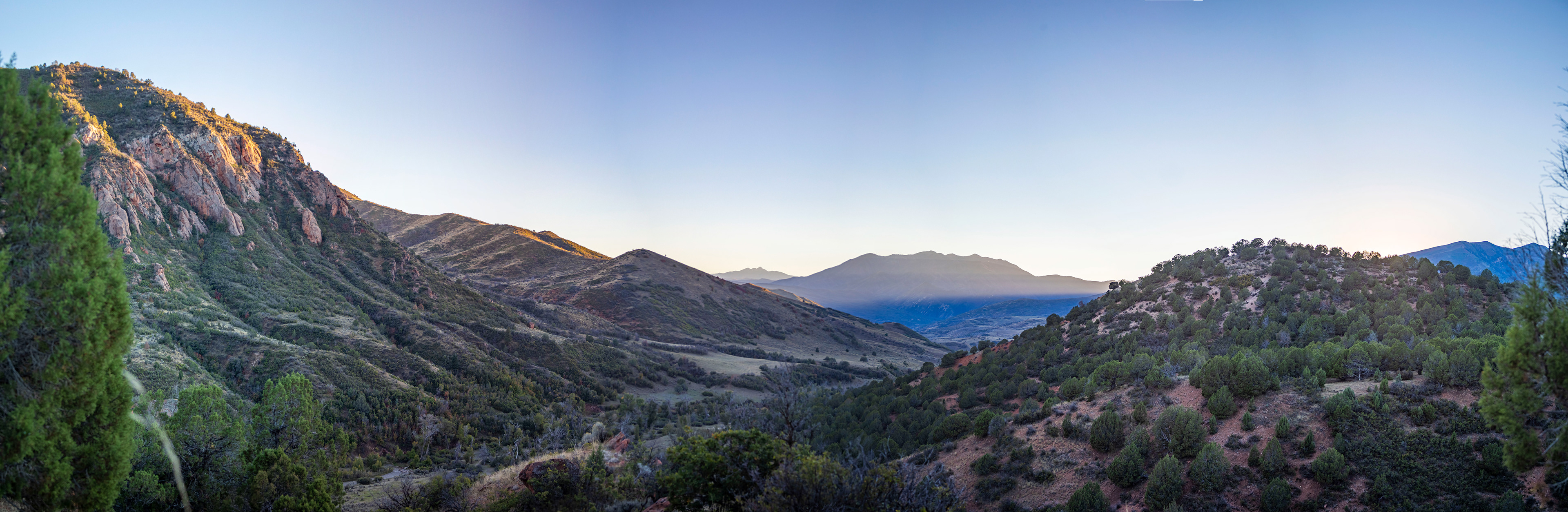 Diamond Fork Canyon - Red Ledges during sunset in late summer. I literally had to run up a mountain to get to the position I needed to capture this beautiful canyon before the sun got too low.