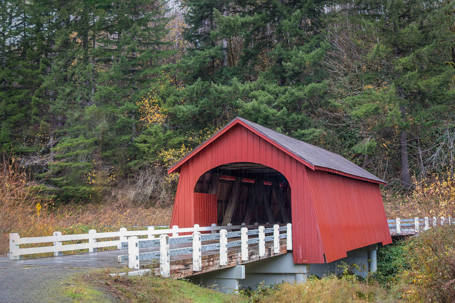 Fisher school covered bridge