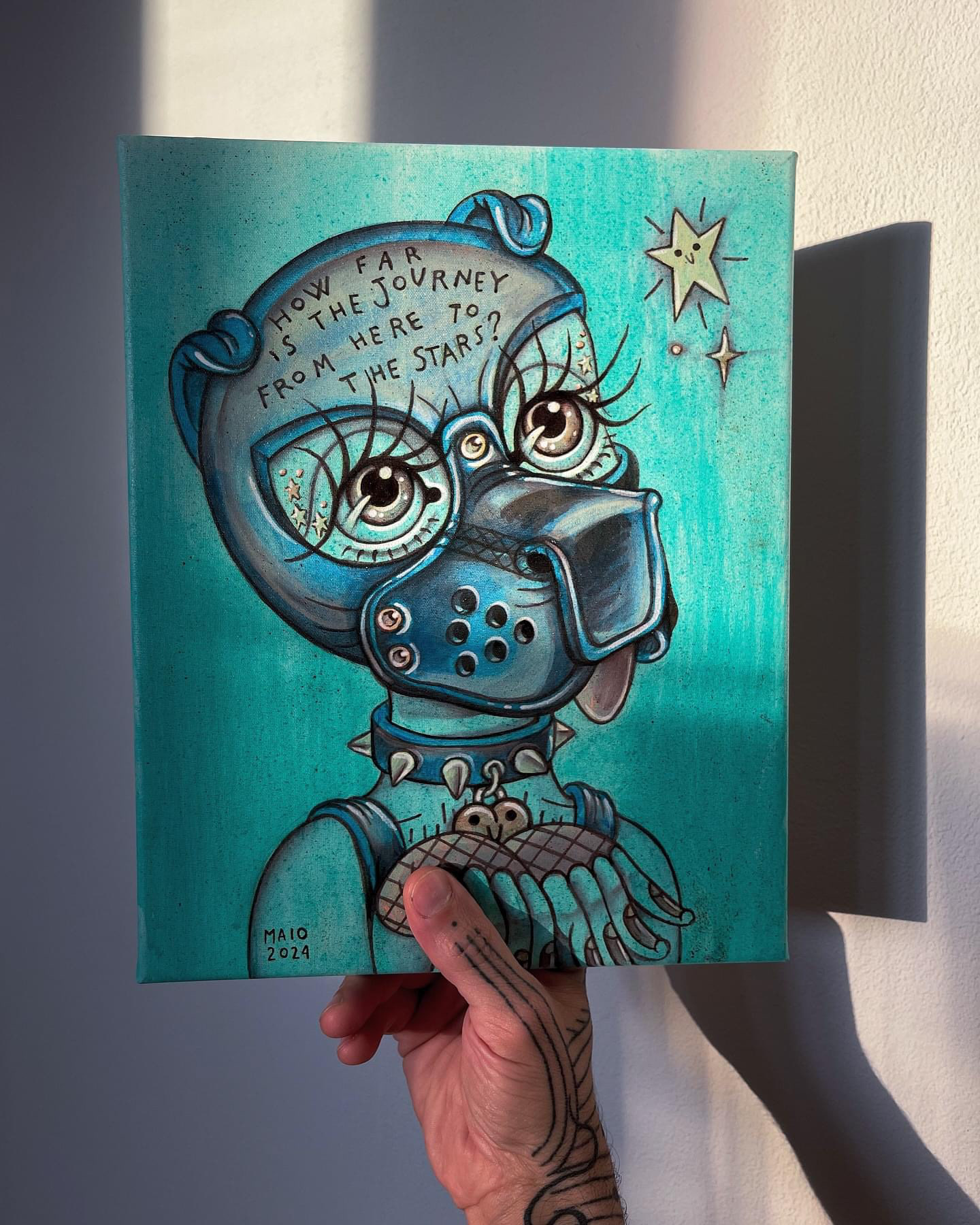Fundamental Questions  - Acrylic and Ecoline on canvas 24 x 30 cm - 2024
