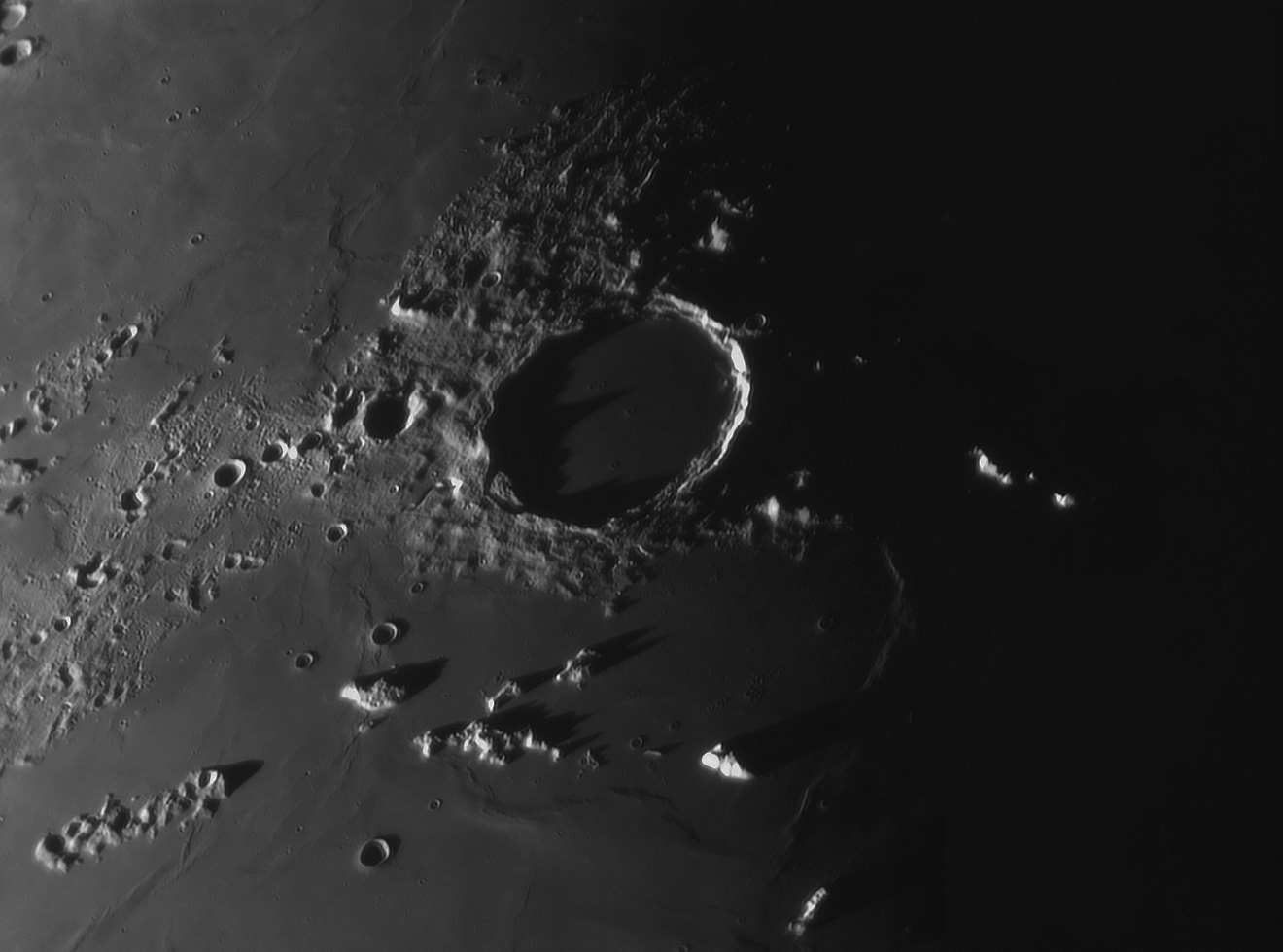 Sunset at the Crater Plato