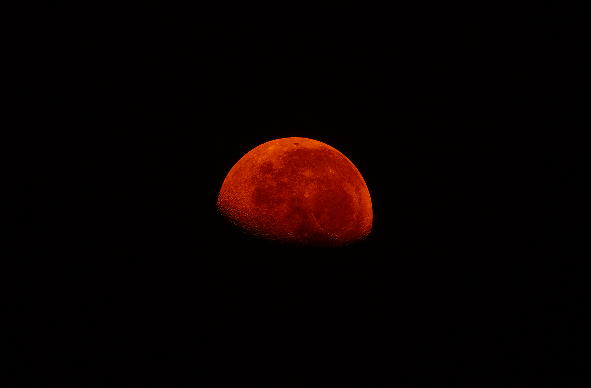 Smoke-Obscured Moon