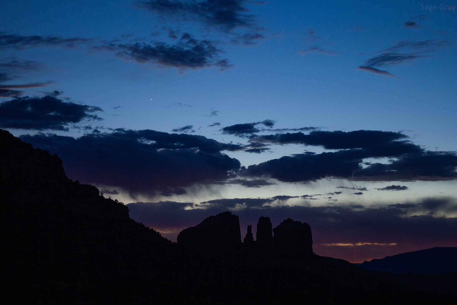 Venus above Cathedral Rock