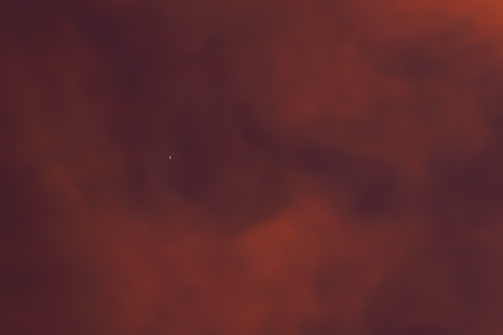 Crescent Venus At Sunset