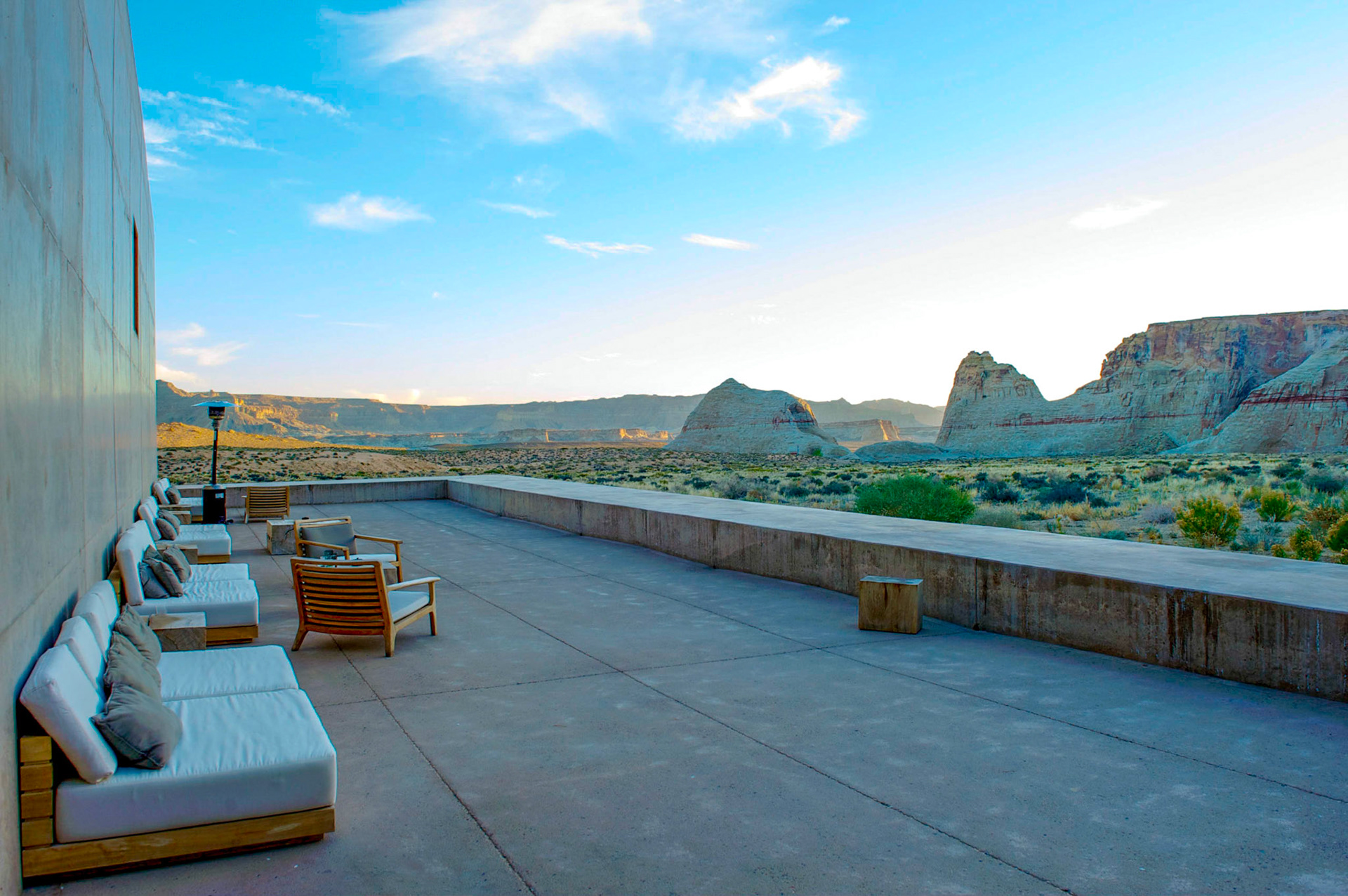 desert terrace with 180º+ view