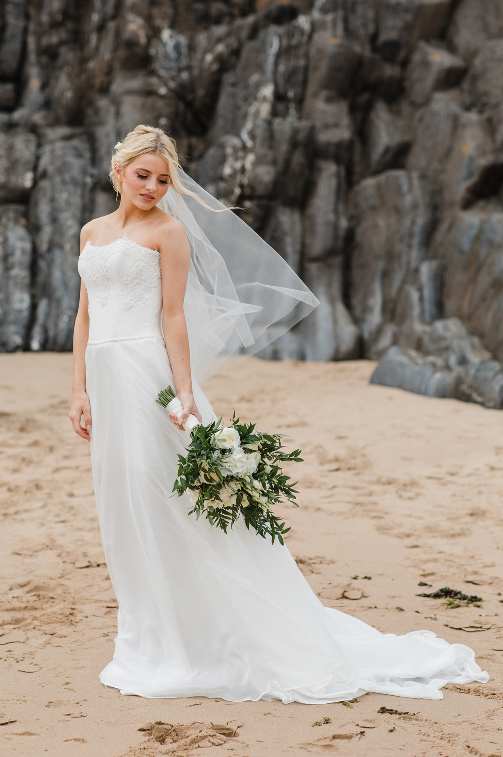 AMR Bridal, AMR DahliaDress, Three Cliffs, Gower Peninsula