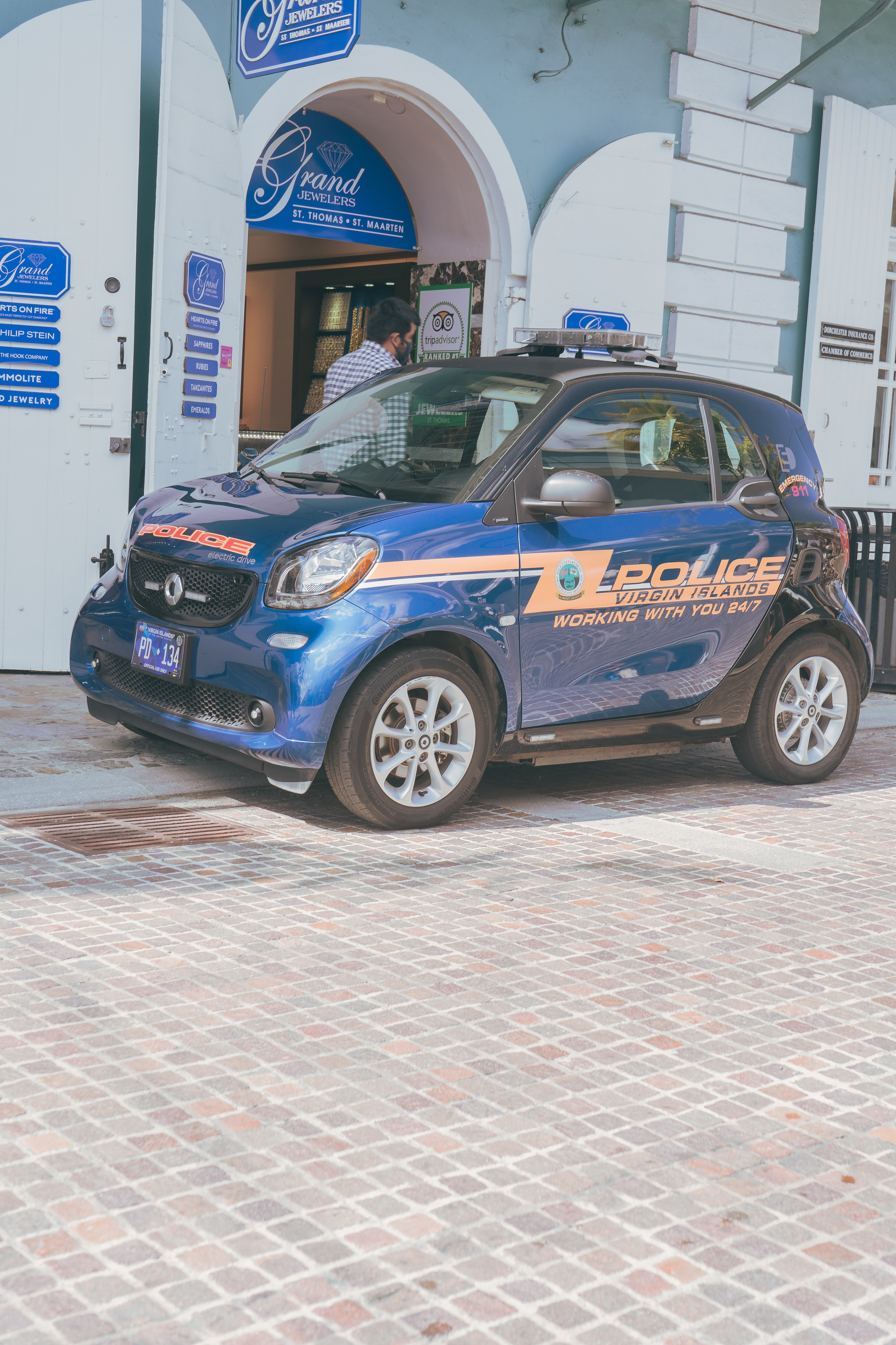 The unique police vehicle in the Island I am from