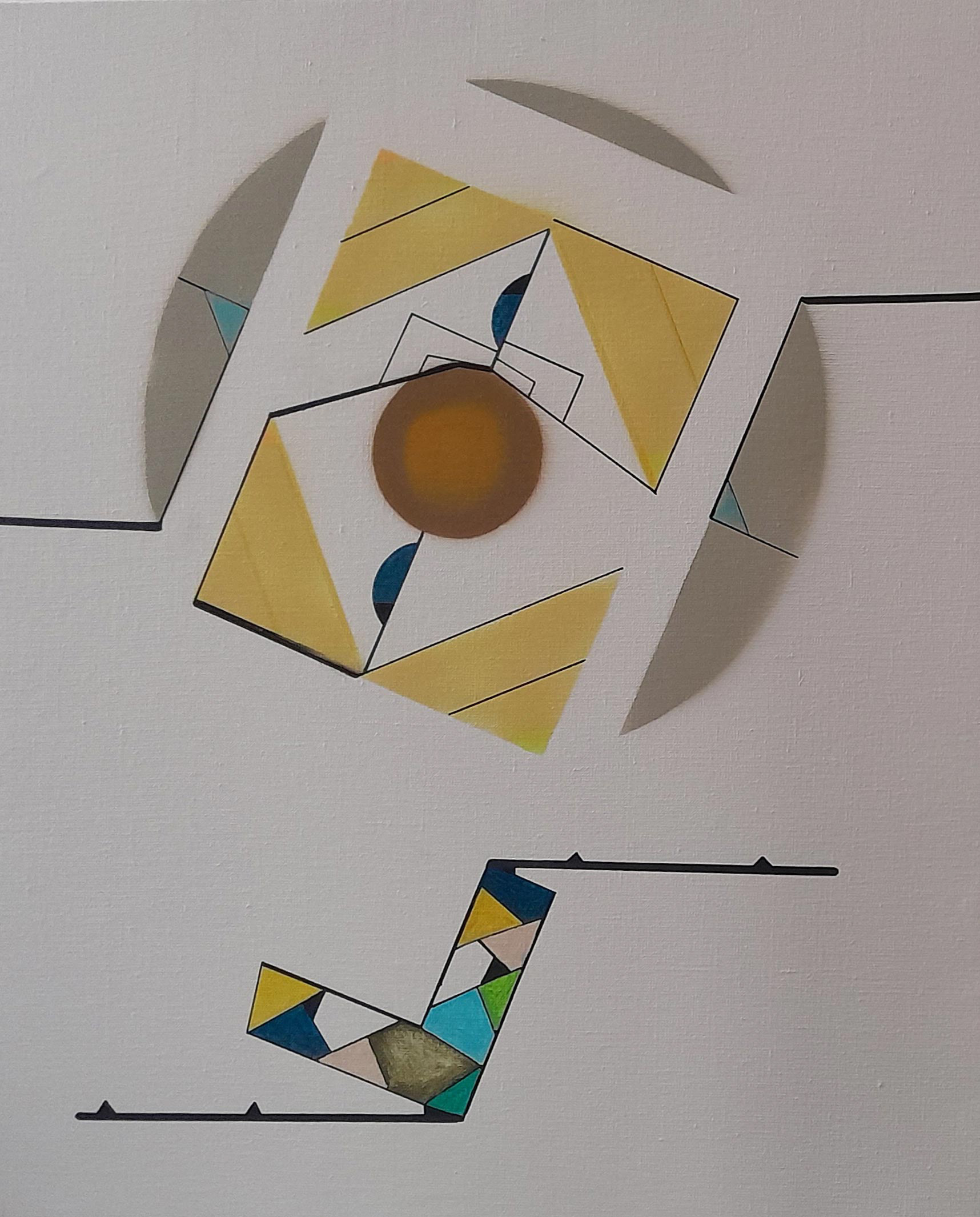 Geo 5 sur toile 73 x 60 cm
