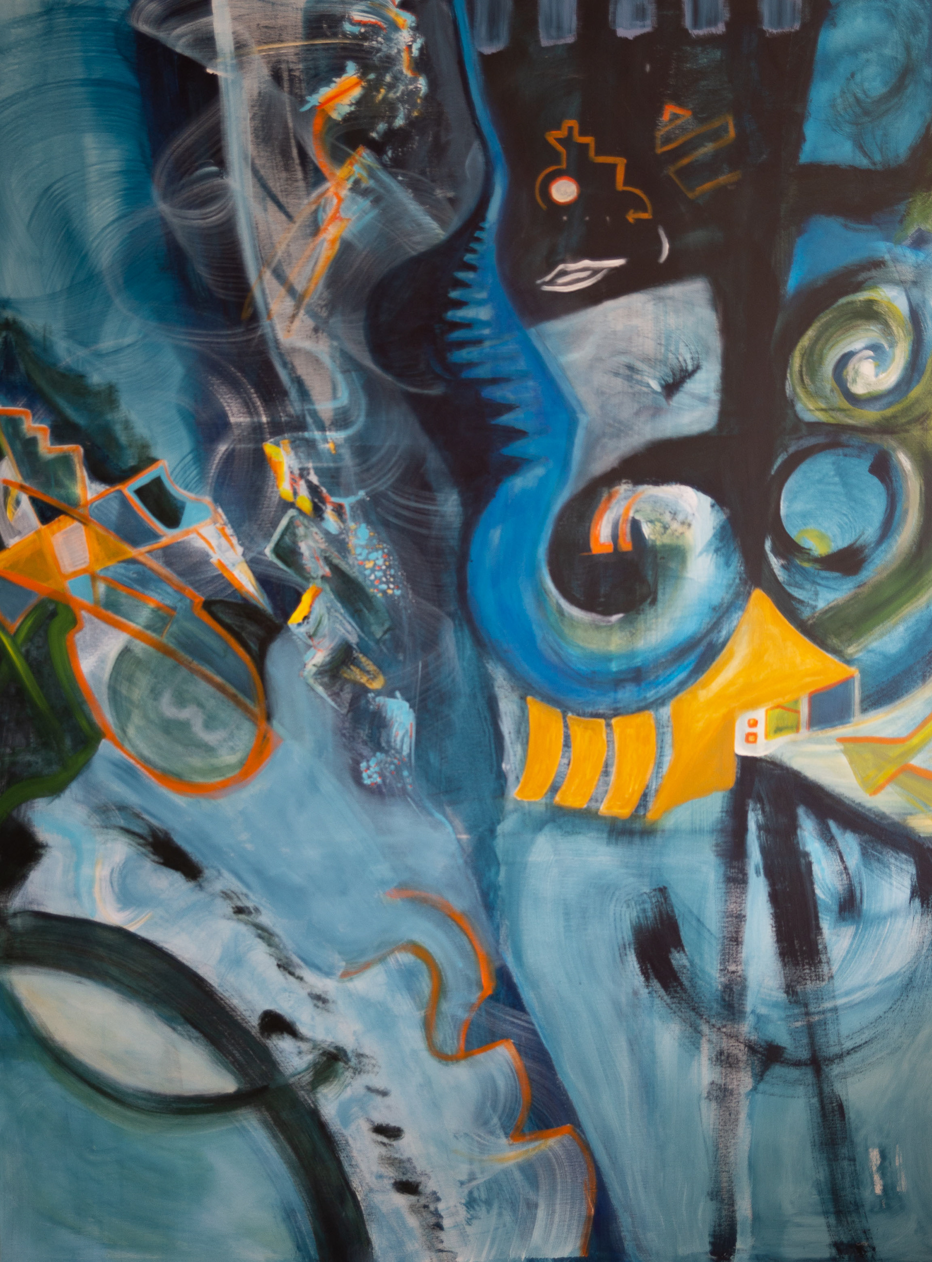 Huile sur toile 200 x 150 cm