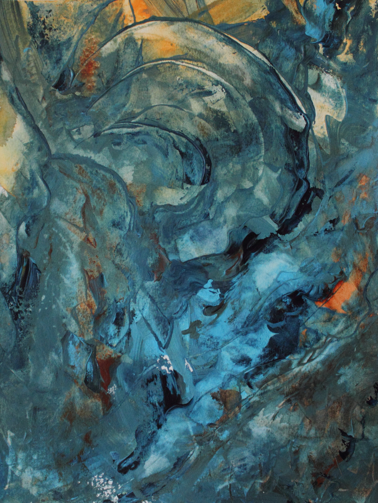 Acrylique sur papier d'Arches 41 x 31 cm